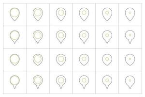 simples conjunto do rota relacionado vetor linha ícones. contém tal ícones Como mapa com uma alfinete, rota mapa, navegador, direção e mais. editável AVC.