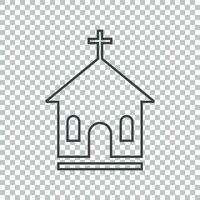 linha Igreja santuário vetor ilustração ícone. simples plano pictograma para negócios, marketing, Móvel aplicativo, Internet em isolado fundo