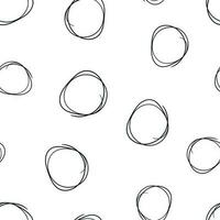 mão desenhado rabisco círculos linha esboço ícone desatado padronizar fundo. o negócio conceito vetor ilustração. circular rabisco rabisco símbolo padronizar.