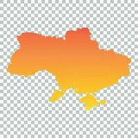 Ucrânia mapa. colorida laranja vetor ilustração