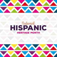 passado, cultura hispânica e latino-americana, hispânica nacional, mês da herança vetor