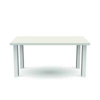 vetor 3d mesa para objeto apresentação. esvaziar branco topo mesa isolado em branco fundo.