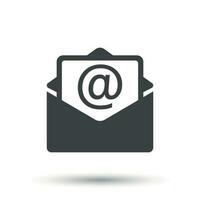 enviar envelope ícone vetor isolado em branco fundo. símbolos do o email plano vetor ilustração.