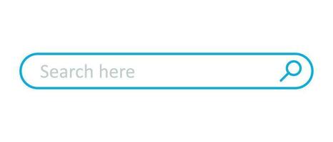 procurar Barra campo. vetor interface elemento com procurar botão. plano vetor ilustração em branco fundo.