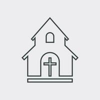 linha Igreja santuário vetor ilustração ícone. simples plano pictograma para negócios, marketing, Móvel aplicativo, Internet em branco fundo.