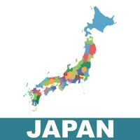 Japão administrativo mapa. vetor plano