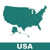 Alto detalhado vetor mapa - Unidos estados. EUA vetor plano