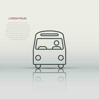 ícone de ônibus em estilo simples. ilustração em vetor treinador em fundo branco isolado. conceito de negócio de veículo autobus.