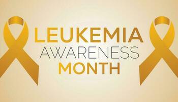 setembro é leucemia consciência mês. isto é Câncer do a do corpo formador de sangue tecidos. vetor