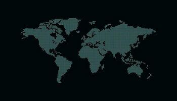 pontilhado mundo mapa vetor ilustração.