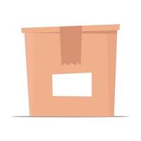 caixa de entrega em estilo plano cartoon isolado no fundo branco vetor