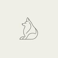 logotipo projeto, Melhor versão, linha arte, minimalista, animal salão, cachorro, branco fundo, vetor ilustração linha arte