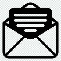 o email ícone. digital marketing conceito. esboço ícone vetor