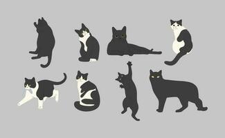 Preto gato ilustração vetor