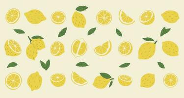limão coleção fofa vetor