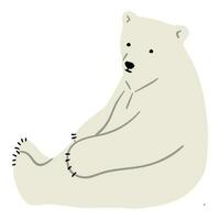 polar Urso solteiro vetor