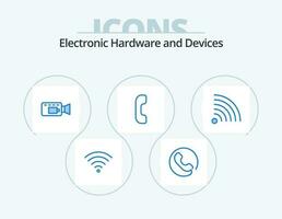 dispositivos azul ícone pacote 5 ícone Projeto. . telefone. vetor