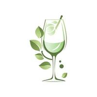 vetor verde vinho vidro ilustração