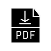 pdf ícone isolado em fundo vetor