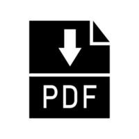 pdf ícone isolado em fundo vetor