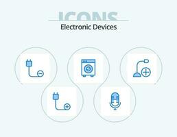dispositivos azul ícone pacote 5 ícone Projeto. máquina. dispositivos. computadores. grande. poder vetor
