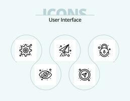 do utilizador interface linha ícone pacote 5 ícone Projeto. . marcação. mapa. estrela. do utilizador vetor