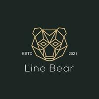 vetor logotipo ilustração linha Urso