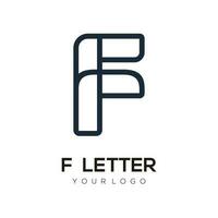 f carta logotipo Projeto vetor