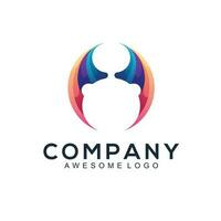 logotipo ilustração bastão gradiente colorida estilo vetor