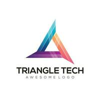 vetor logotipo ilustração triângulo gradiente colorida estilo