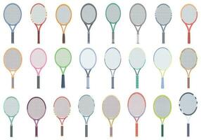 tênis raquete ícones conjunto desenho animado vetor. esporte passatempo vetor
