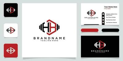 inicial carta hb tipografia logotipo Projeto vetor com o negócio cartão Projeto Prêmio vetor