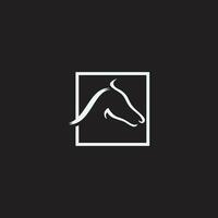 ícones lineares vetoriais e elementos de design de logotipo - vetor de cavalo