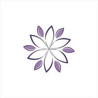 ícone de modelo de logotipo de design de flores de lótus de vetor de beleza