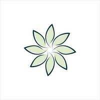 ícone de modelo de logotipo de design de flores de lótus de vetor de beleza