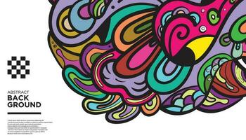 arte vetorial de fundo colorido abstrato doodle vetor