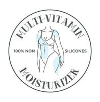 multi Vitamina hidratante, não silicones vetor