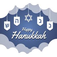 Fundo azul de Hanukkah vetor