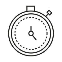 cronomter tempo medir ícone da linha do relógio vetor