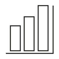 ícone de linha de diagrama de estatísticas de estratégia de marketing digital vetor