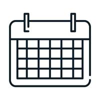 ícone de linha de evento de data de lembrete de calendário vetor