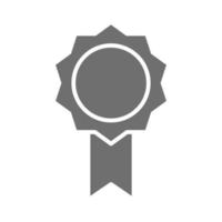 ícone de estilo de silhueta de prêmio de qualidade de roseta vetor