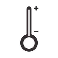 biologia termômetro ciência elemento silhueta ícone estilo vetor
