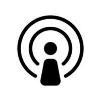 podcast ícone vetor símbolo Projeto ilustração