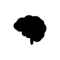 cérebro ícone vetor. pensar ilustração placa. criativo pensando símbolo. pensamentos logotipo. vetor
