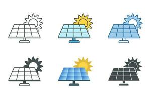 solar painel, solar energia ícone símbolo modelo para gráfico e rede Projeto coleção logotipo vetor ilustração