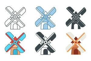moinho de vento ícone símbolo modelo para gráfico e rede Projeto coleção logotipo vetor ilustração