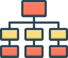 cor ícone para diagrama vetor