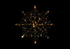 dourado iridescente tremeluzente floco de neve Natal fundo vetor