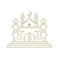 mesquita logotipo, islâmico adoração projeto, eid al fitr mesquita construção vetor ícone modelo, Ramadã, eid al adha